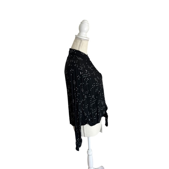 Rails Noemi Star Print Long Sleeve Black Galaxy Shirt Button Front - Picture 4 of 14